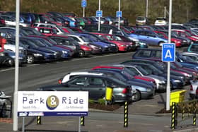 Inverkeithing Ferrytoll  Park and Ride is busier than usual on the day of the Scotrail Train strikes.