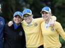Hannah Darling, second right, shone in last year's Junior Solheim Cup and has now secured a four-year scholarship at one of the top US colleges