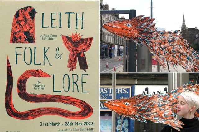 The Leith artist has produced work for various clients, self-published a book exploring Scandinavian and Scottish folklore and now the award-winning artist looks forward to her debut exhibition this week that features a 4-metre long dragon sculpture