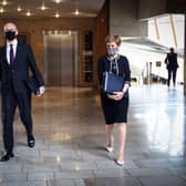Deputy First Minister John Swinney and First Minister Nicola Sturgeon. Picture: Andy Buchanan/Pool/AFP via Getty Images