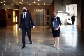 Deputy First Minister John Swinney and First Minister Nicola Sturgeon. Picture: Andy Buchanan/Pool/AFP via Getty Images