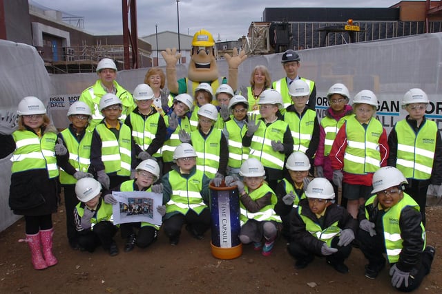 Pupils joined the Mayor and Mayoress of Sunderland Norma Wright and Valerie Sibley help to bury a time capsule to commemorate the £15million Primark expansion at the Bridges. Remember this from 2012?