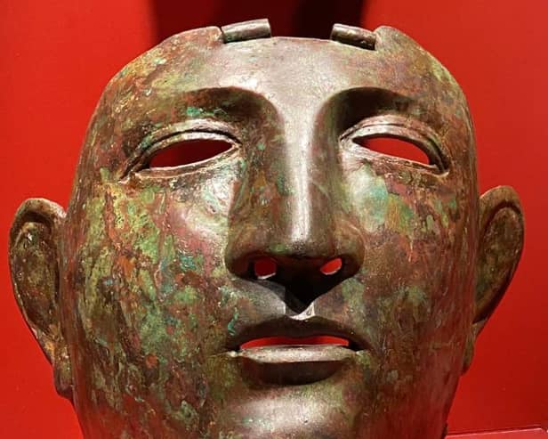 One of the cavalry masks donated to the new Trimontium Museum by a private collector, who is partly based in Edinburgh. PIC: Trimontium Trust.