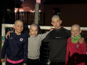 Archie's friends shaved their heads in solidarity with the Edinburgh schoolboy