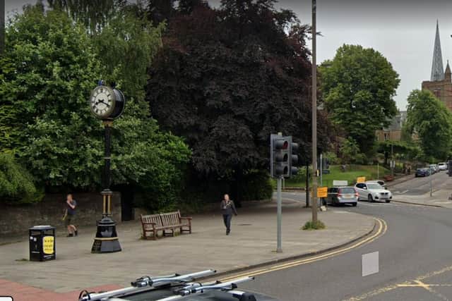 Vodafone will think again on plans for a 20-metre mast next to the clock. Picture: Google Streetview