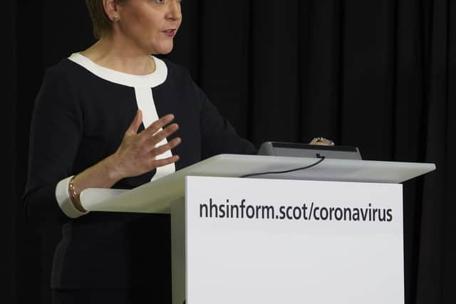 covid 19 briefing by Scottish Government
New St. Andrews House, Edinburgh

Nicola Sturgeon - first Minister