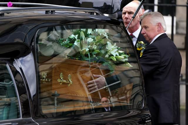 Hundreds gathered for Ken Buchanan's memorial in Edinburgh. Picture: Andrew Milligan/PA Wire