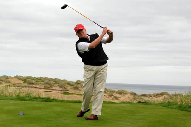 Donald Trump's political dreams seem to be ending in a (golf) bunker (Picture: SWNS)