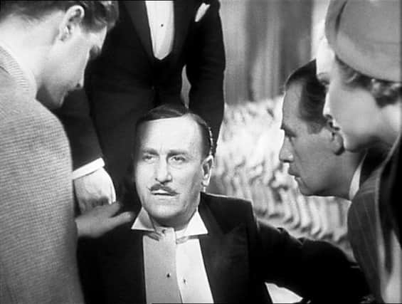 Wylie Watson as Mr Memory in Alfred Hitchcock's The 39 Steps
