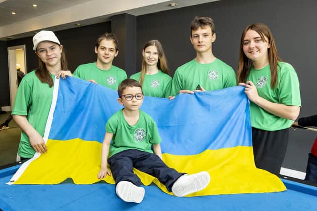 Since fleeing Ukraine, the youngsters have travelled across the continent before safely arriving and starting new lives in Scotland. Photo by Alan Rennie.