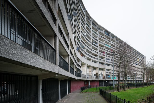 Cables Wynd House, better known as the Leith Banana Flats or as the Banana Block because of its curved shape, is a nine story local authority block in Leith, Edinburgh.