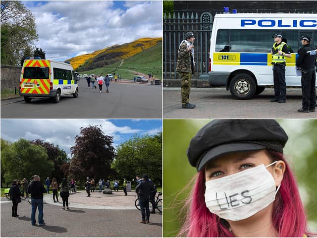 Protesters turned out in Glasgow and Edinburgh
