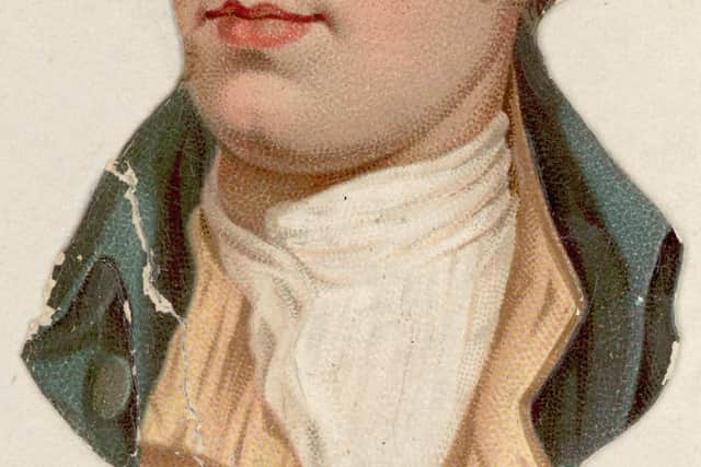 Scottish poet and writer of traditional Scottish folk songs Robert Burns (1759 - 1796).  (Photo by Hulton Archive/Getty Images)
