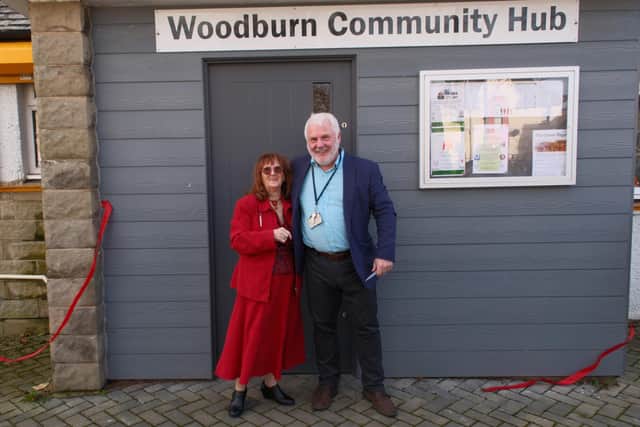 Councillors Margot Russell and Colin Cassidy at the opening ceremony.