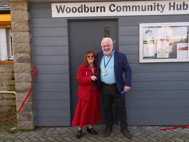 Councillors Margot Russell and Colin Cassidy​ at the opening ceremony.