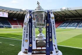 The Scottish Cup trophy is up for grabs