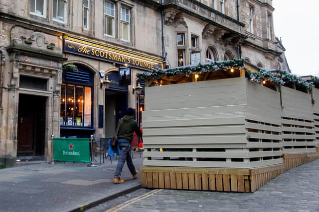 The Scotsman's Lounge employs security to stop after-hours partying in their outdoor seating