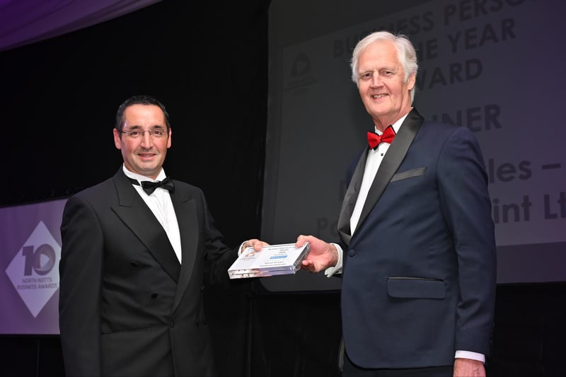 David Pickles, of Paintman Paint Ltd, wins the business person of the year award for 2020, sponsored by Kybotech Ltd.