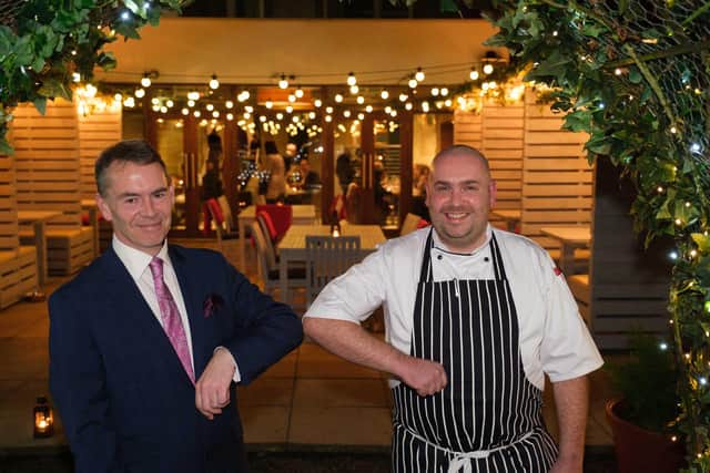 Alastair Bruce and chef Colin Moore