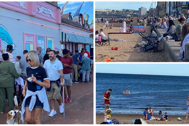 Take a look through our photo gallery to see the fun in the sun at Edinburgh’s Portobello Beach on Sunday afternoon.