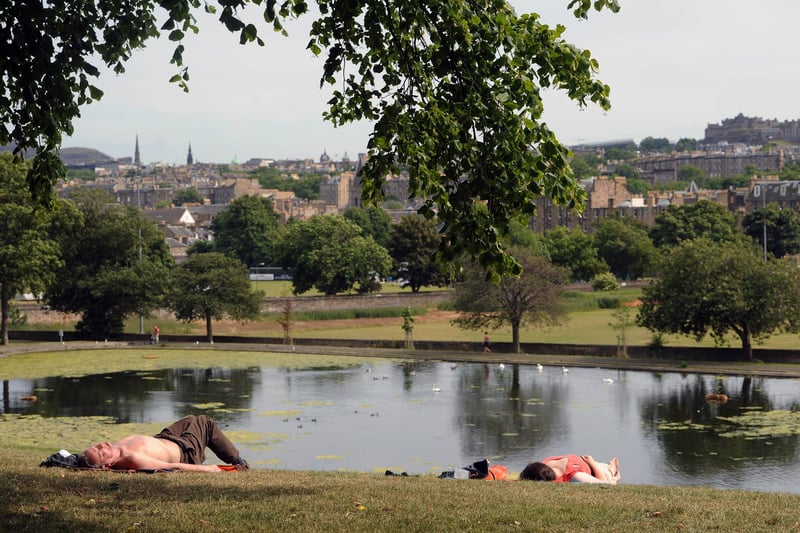 Frances McGuire recommended: "Inverleith Park, sitting on the bench up from the pond."