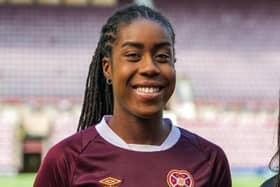 Vyan Sampson says she is passing on her experience to younger players at Hearts. Picture: HMFC