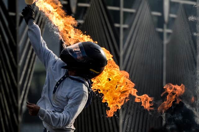 Petrol bombs are definitely illegal (Picture: Federico Parra/AFP via Getty Images)