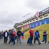 Fans arrive at Murrayfield for the first time since March 2020. (Photo by Ross Parker / SNS Group)