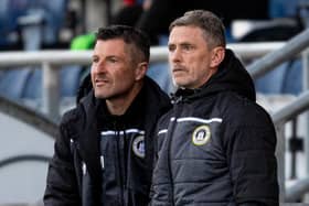 Edinburgh City manager Gary Naysmith and assistant Grant Murray have guided the team into the promotion play-offs (Photo by Ross MacDonald / SNS Group)