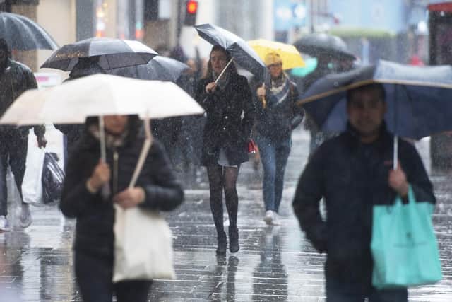 Rain showers are forecast to hit Edinburgh this weekend. Picture: David Mirzoeff/PA Wire