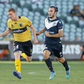 New Hearts signing Kye Rowles in action for Central Coast Mariners. Pic: Getty Images