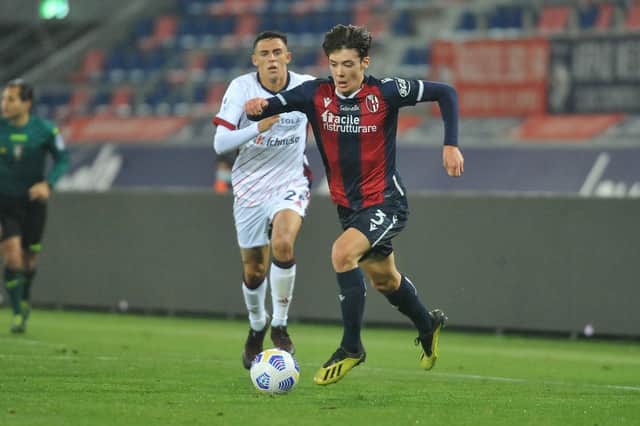 Former Hearts defender Aaron Hickey has played 12 times for Bologna this season, 11 of which came in Serie A. Picture: Getty