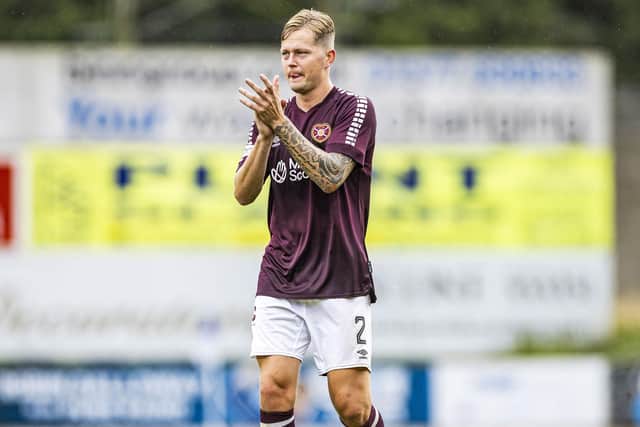 Hearts defender Frankie Kent will be an important figure against PAOK Salonika on Thursday. Pic: SNS