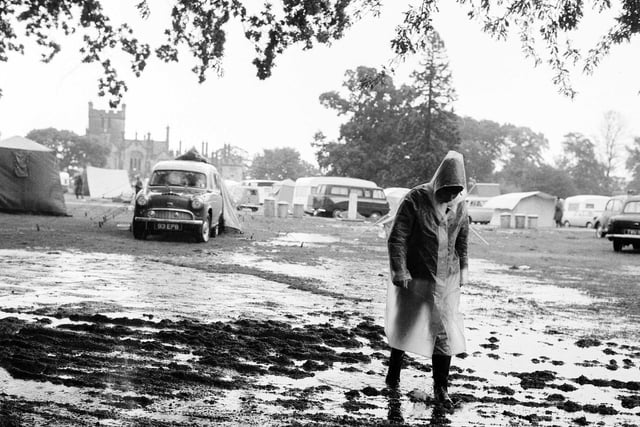 Heavy rain caused flooding at Muirhouse caravan site in July 1965.
