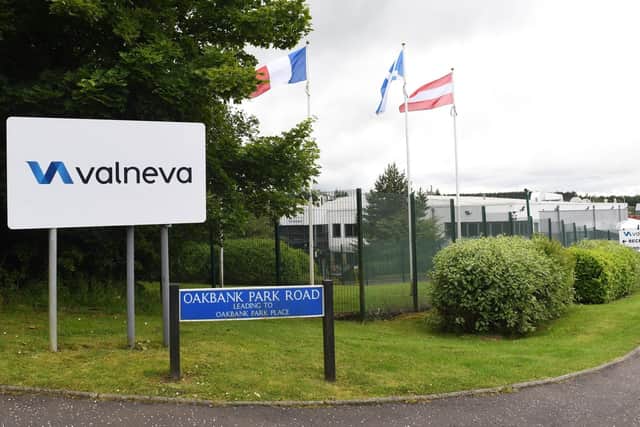 The Valneva factory in Livingston, West Lothian.