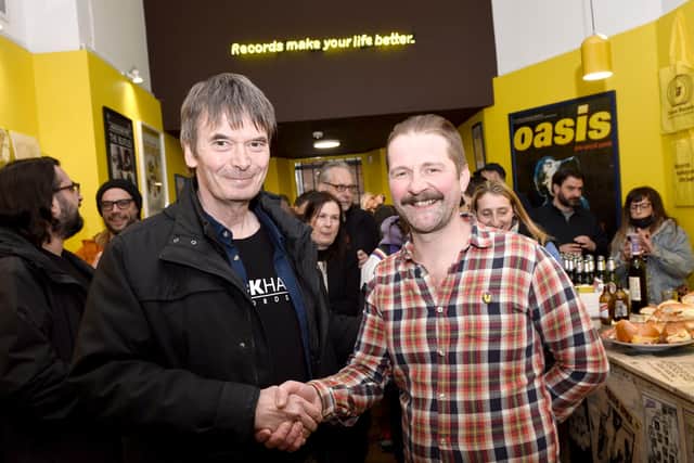 Rankin performed the official opening of Thorne Records, owned by Mark Thorne, in Edinburgh's Bruntsfield.
Pic: Mike Day