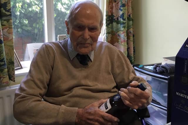 WW2 veteran John Errington pictured celebrating his 104th birthday in August. Photo: PA.