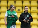 Alexa Coyle, left, and Emily Mutch are among those departing the club. Picture: Hibernian Women