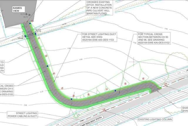 Plans for the proposed path.