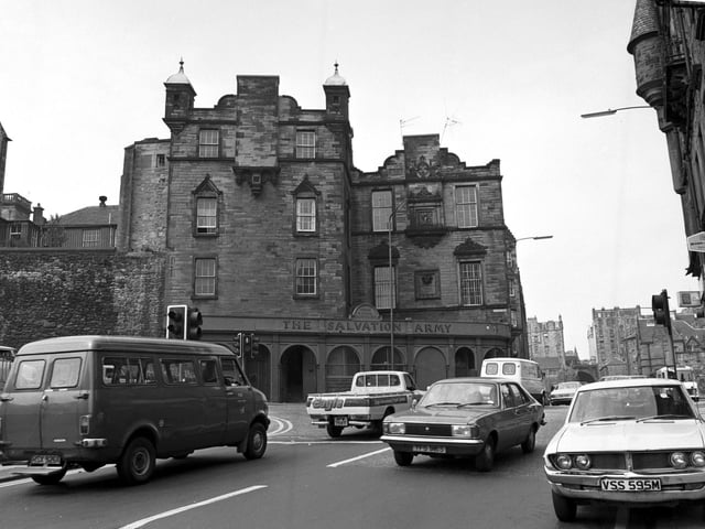 Exterior of the Salvation Army hostel at the foot of the Pleasance in Edinburgh, June 1980.