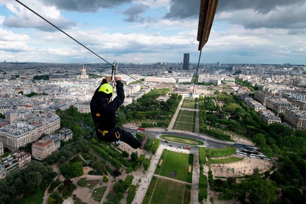 A zip-line like this one in Paris will not be coming to Edinburgh's George Street this Christmas (Picture: Eric Feferberg/AFP via Getty Images)