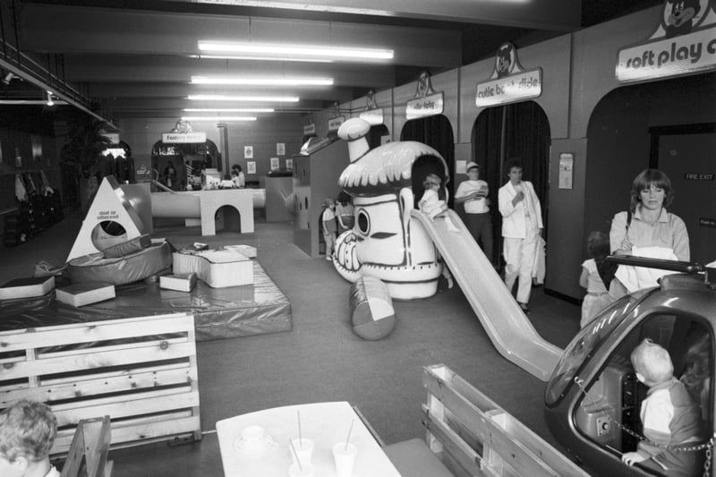 Children had a choice of play areas at Little Marco's, a playroom at Marco's Leisure Centre, in July 1986.