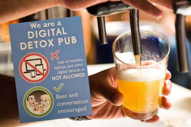 The Cramond Inn has branded itself a 'digital detox pub' and has banned phones, laptops, tablets and other devices.