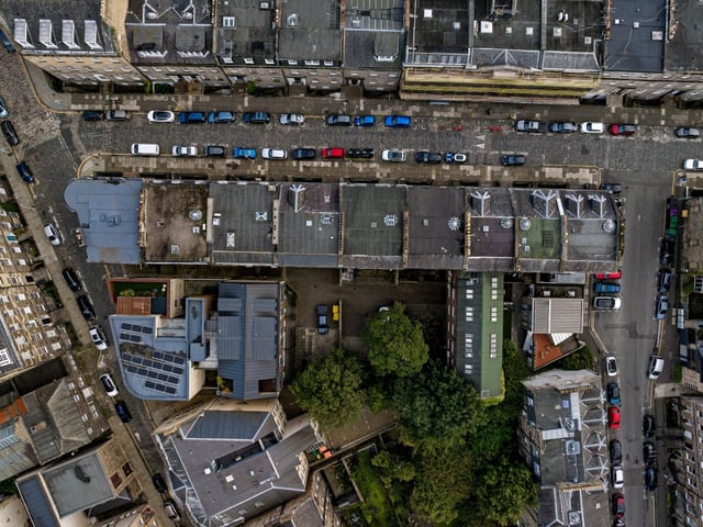 Located on Forth Street, the six adjoining properties totalling 22,239 square feet are Category B Listed. They are available as a whole or in five separate lots. Photo: Ryden