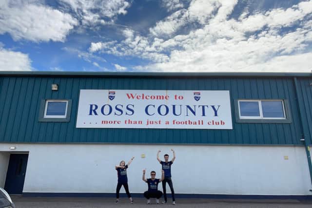 They trio set off at noon on Sunday from Ross County FC.