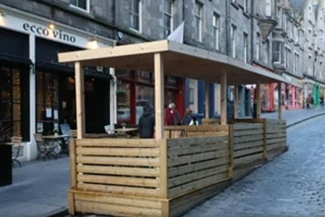 Eleven outdoor seating areas have been refused permission, but will stay in place for now.