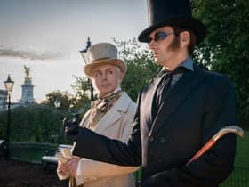 Michael Sheen and David Tennant have been making a new series of Good Omens in Scotland.