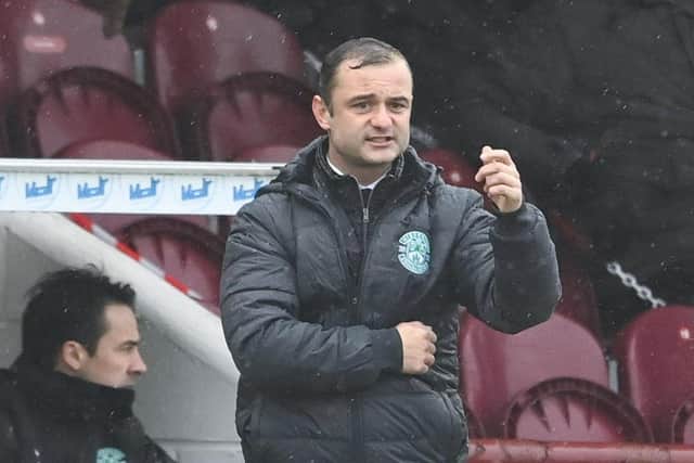 Shaun Maloney issues instructions from the touchline at Arbroath