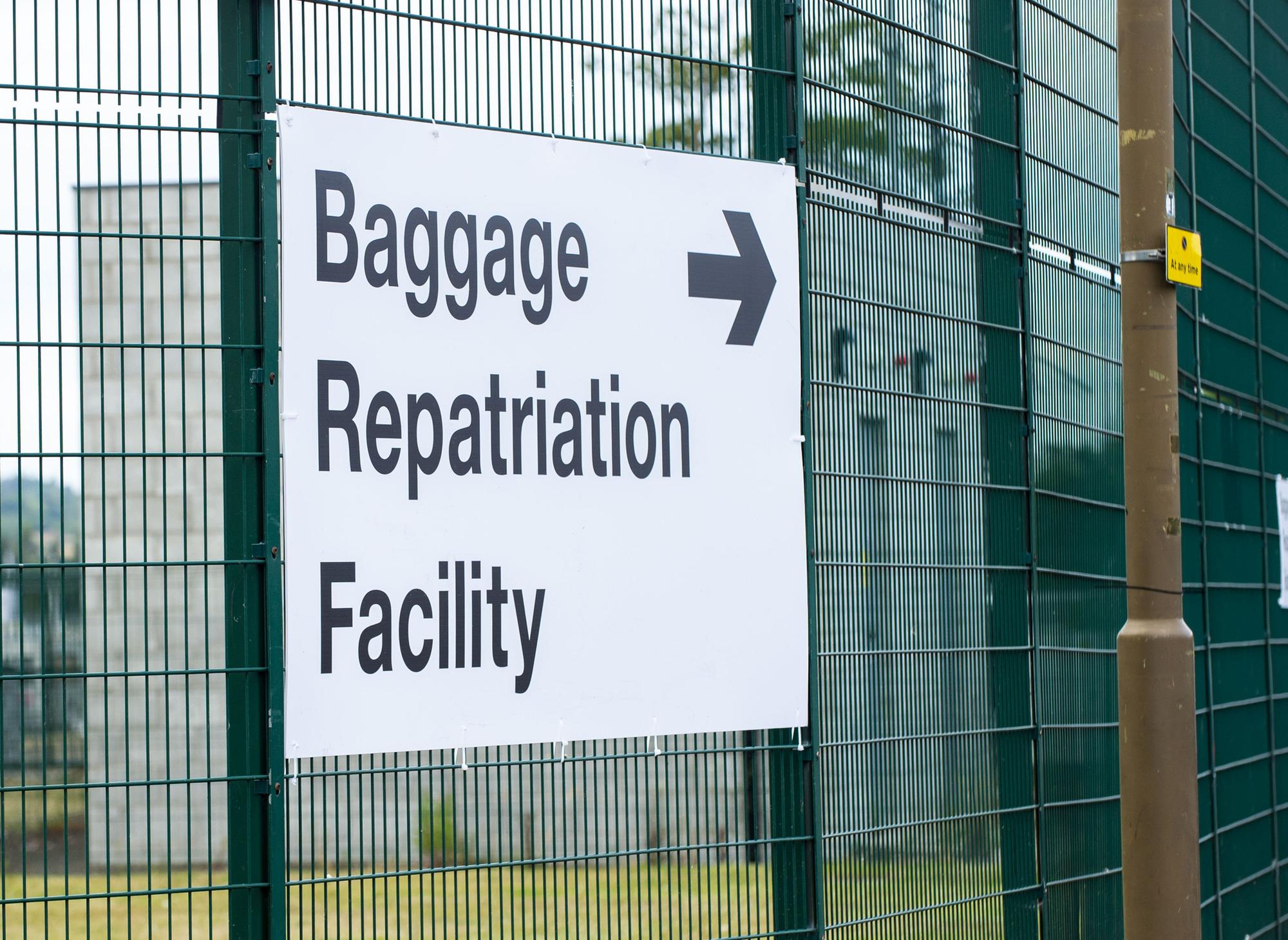 Edinburgh Airport Baggage handler Swissport moves lost luggage to temporary facility at Royal Highland Centre