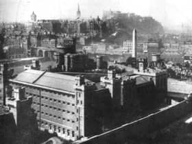 Calton Jail with Edinburgh Castle in the background.  Image: Crown Copyright courtesy SPS